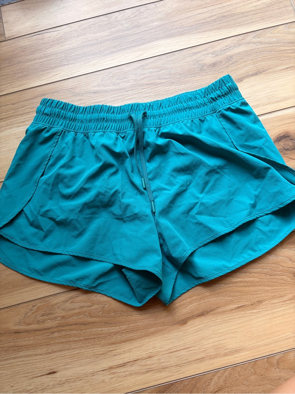 90 Degree By Reflex Teal Layered Athletic Shorts